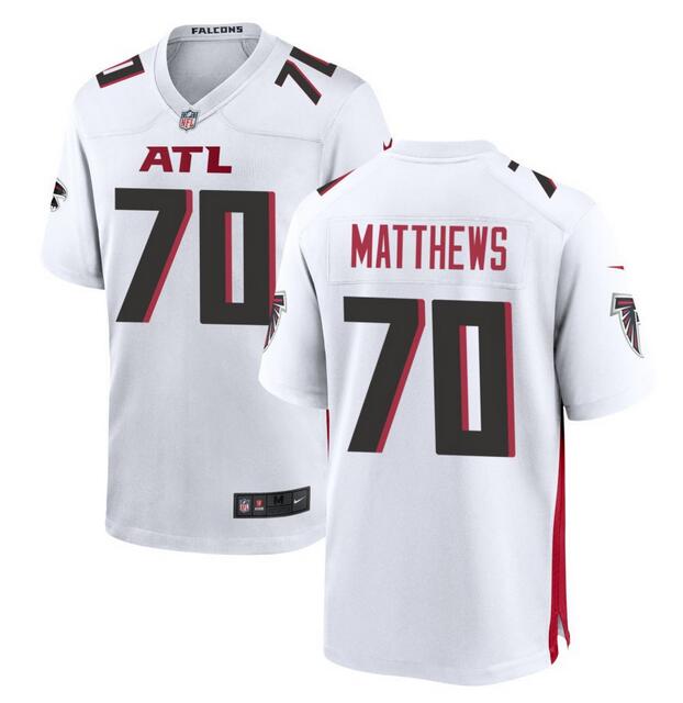 Men's Atlanta Falcons #70 Jake Matthews White Stitched Football Game Jersey Men's Atlanta Falcons #70 Jake Matthews White Stitched Football Game Jersey
